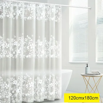 

Shower Curtain Liner PEVA White Clear Dandelion with Shower Curtain Hooks Rust Proof Grommets LBShipping