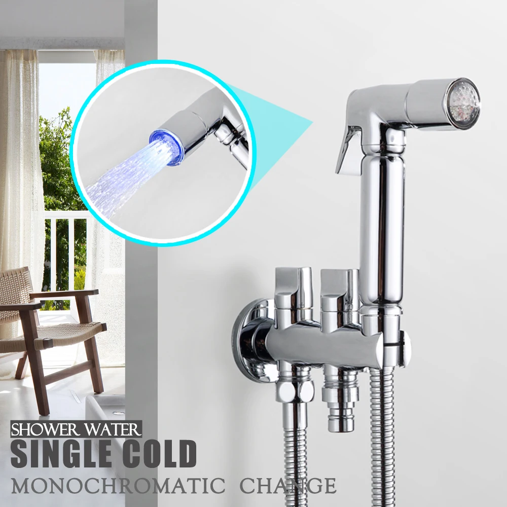 Led Doccia A Mano A Spruzzo Doccia Pistola Bidet Sedile Del Water Furadeira Matkap Eau De Toilette