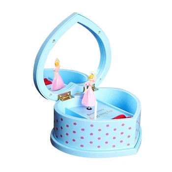 

Rotating Heart-Shaped with Mirror Dancing Girl Mechanical Music Box