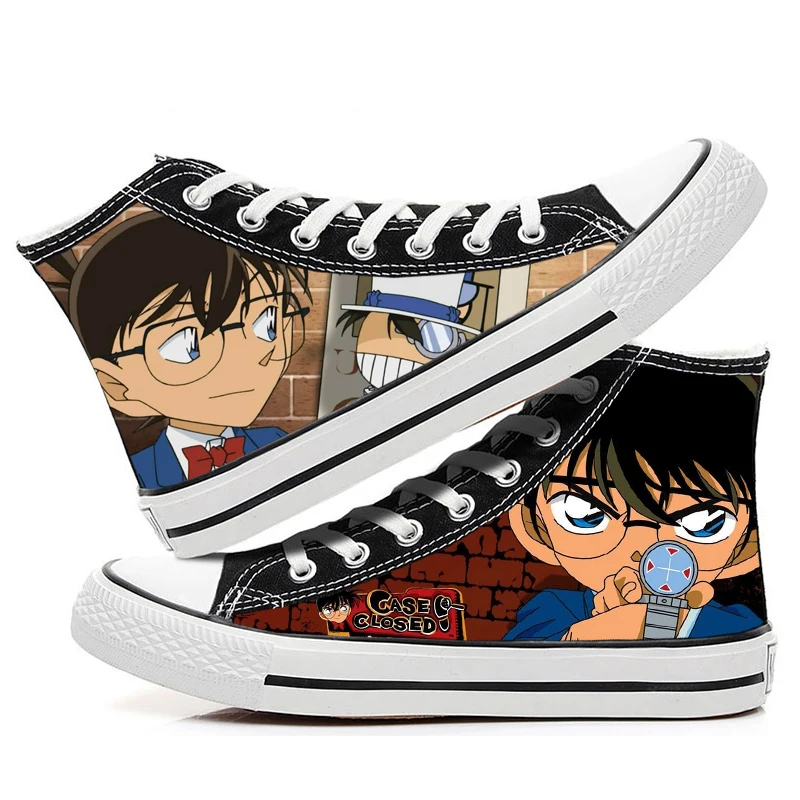 Аниме Detective Conan Косплей модная повседневная холщовая обувь высокого качества с