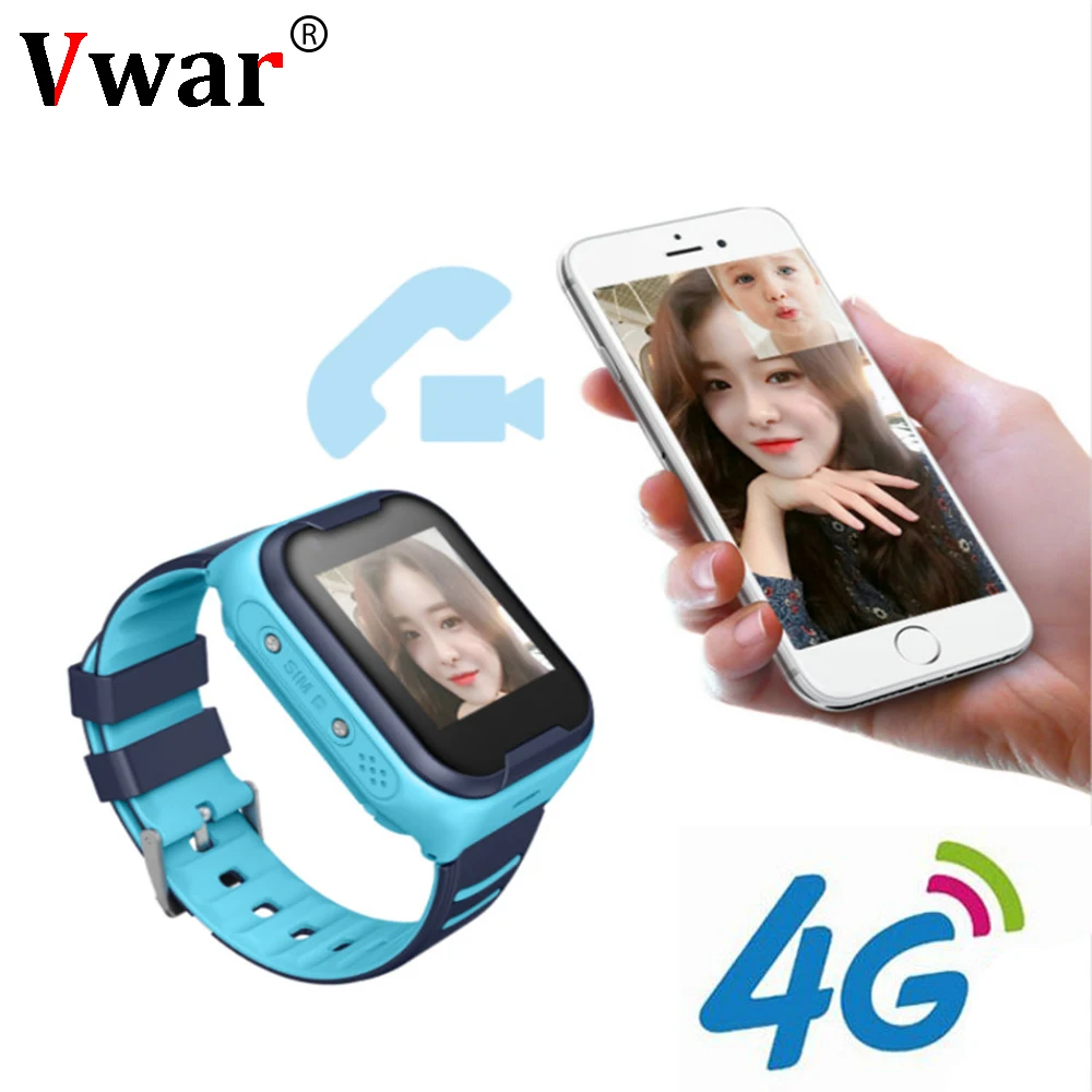 2019 Vwar 4G Video Call Kids Smart Watch Wifi GPS Tracker Child Watch Phone SOS Alarm Clock Camera Children Smart Watch VS Q90