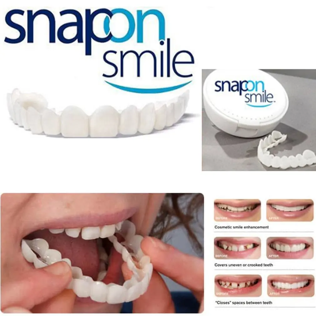 

Practical Design Men Women Tooth Instant Perfect Smile Comfort Fit Flex Teeth Fits Whitening Smile False Teeth Cover