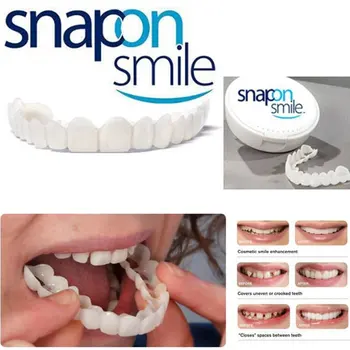 

Practical Design Men Women Tooth Instant Perfect Smile Comfort Fit Flex Teeth Fits Whitening Smile False Teeth Cover
