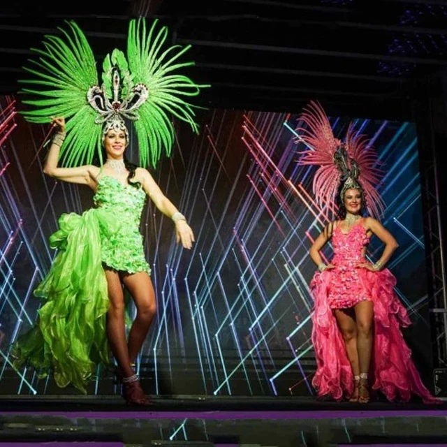 Coiffe de carnaval en plumes d'autruche Prime Showgirl Rainbow Pride -   France