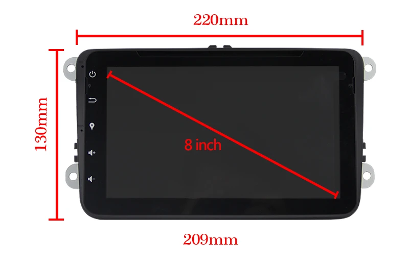 Ips 2 din 8 дюймов Android 9,0 Восьмиядерный автомобильный Радио Стерео gps для VW Passat B6 CC Polo GOLF 5 6 Touran Jetta Tiguan Magotan Seat