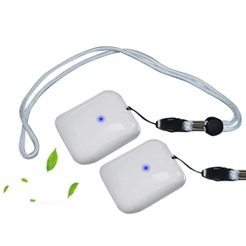 

2 Pack Personal Ionizer Air Purifier Mini Portable Wearable Necklace Travel USB Rechargeable Negative Ion Generator