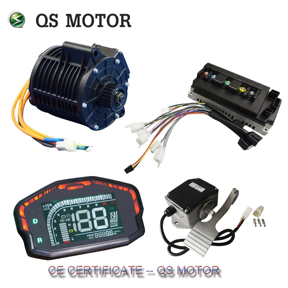 QS MOTOR 3000W Mid Drive Motor Power Train Kits 72V 100kph With EM150SP Controller For Electric Vehicle By Foot