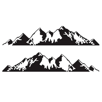 

Vinyl sticker Decal For RV trailer Car sticker 190*38CM 2pcs Tree mountain forest Colors