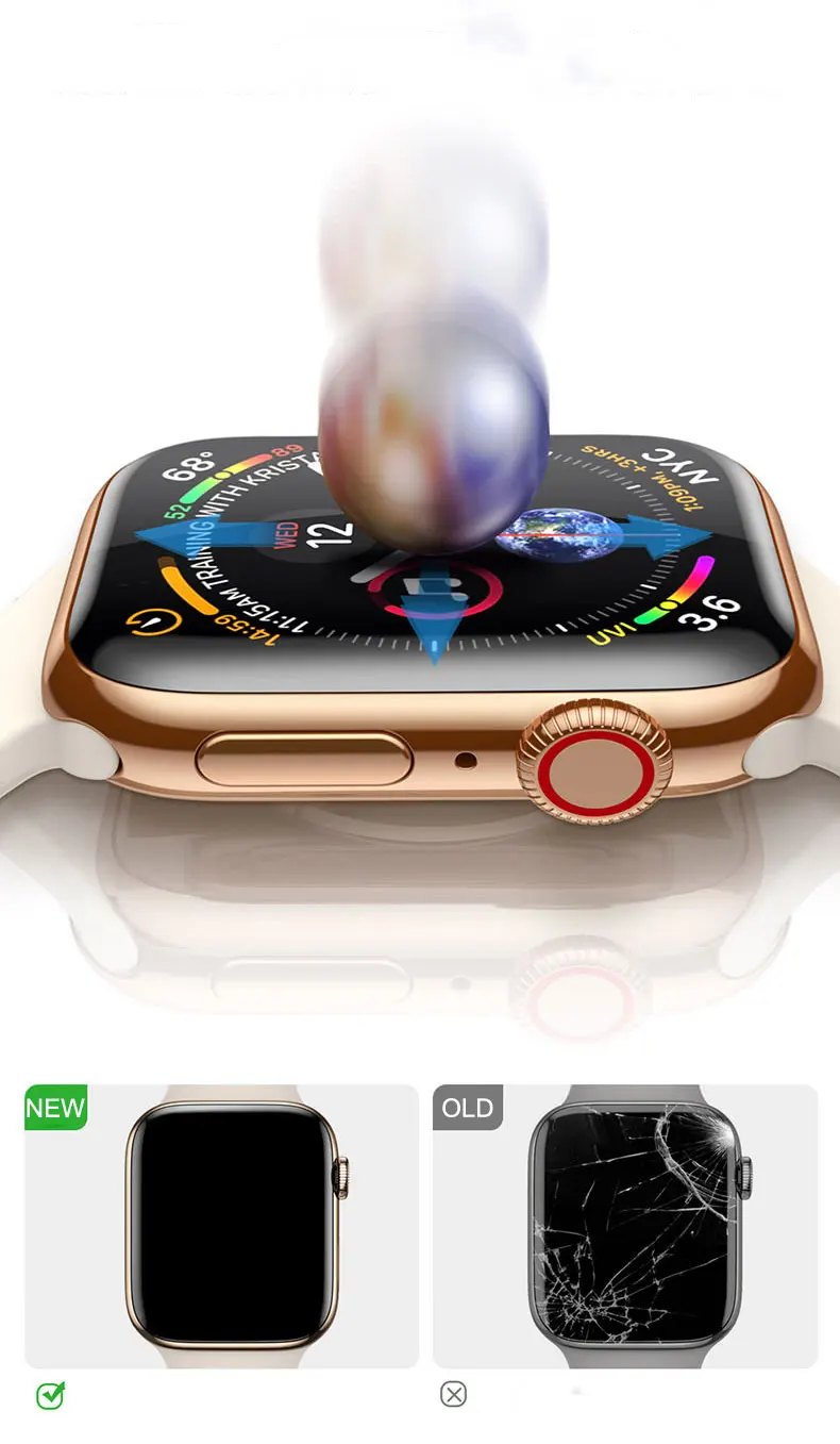 Защитное стекло для apple watch 4 iWatch 5 ремешок 42 мм 44 мм 38 мм 40 мм пленка из закаленного стекла HD водонепроницаемые аксессуары для часов