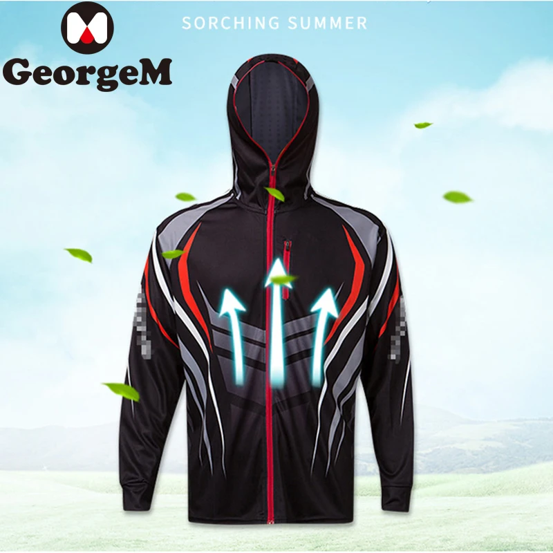 

Men's Cycling Jacket Long Sleeve Hooded Jerseys Outdoor Sport Cycling Clothing Bicycle Bike Jersey Running Rain Jacket Men