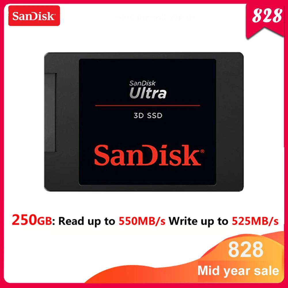 100% Оригинальный Внутренний твердотельный накопитель Sandisk ULTRA 3D 250 ГБ 550 МБ/с. диск
