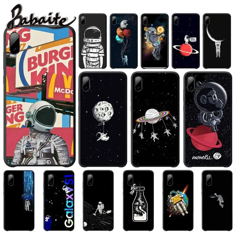 

Babaite Space Moon Astronaut Cases Cover For Samsung Galaxy S3 S4 S5 S6 S7 Edge S8 Plus S9 Mobile Phone Accessories