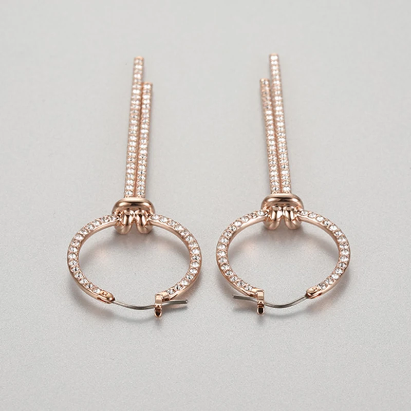 

High quality Swa new noble temperament tasseled Earrings