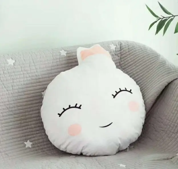 BXX054D-38X38cm Baby Cuddle Pillow Protection Pad Crib Bumper Pillows Star Room Decor Cloud Kids Cute Bed Pad bumpers - Цвет: BXX054D-38X38cm