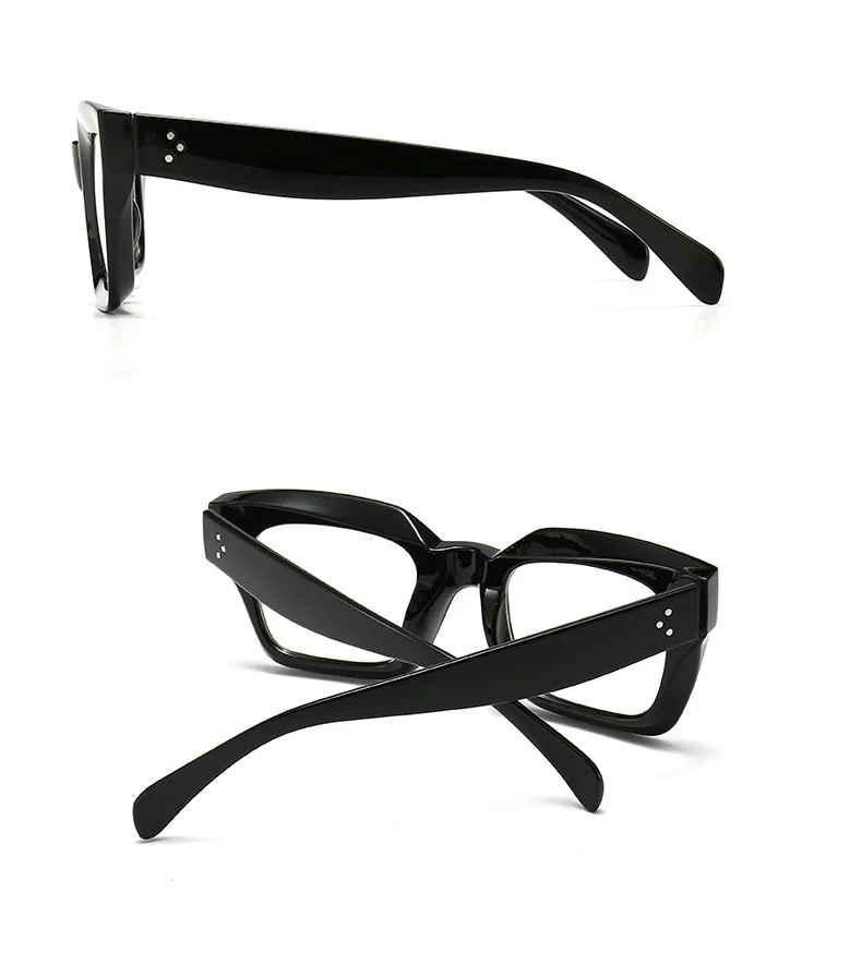 Square Sunglasses Women Retro Gradient Clear Lens Glasses_voghion.com