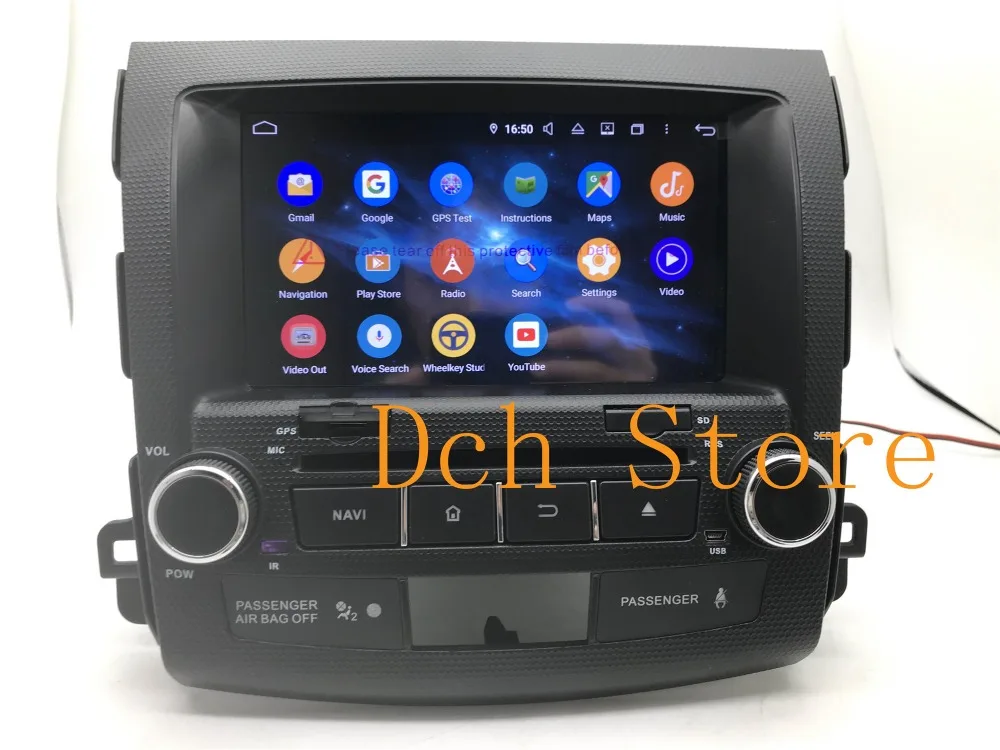 Octa Core 8 inch 8 core Android 9.0 Car Radio DVD player GPS for for Mitsubishi Outlander 2006-2013 NAVIGATION gps 64G ROM auto truck gps navigation