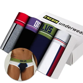 

4Pcs/lot Sexy Underwear Men underpants lot gay man underwearmen's cotton briefs sous vetement homme calzoncillo hombre OR183