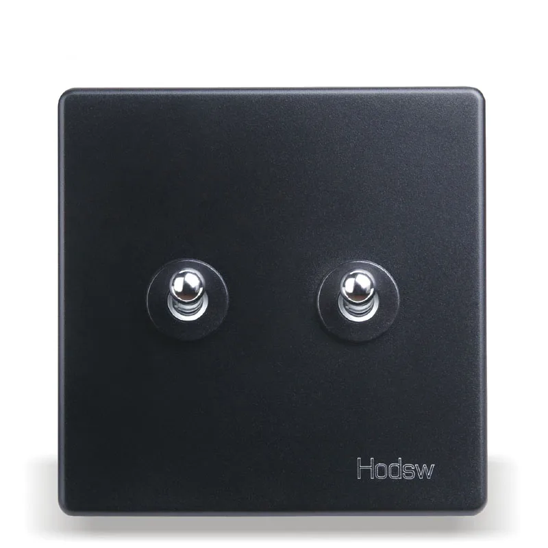 1-4 Gang Home improvement 86 Type Black Silver Lever Toggle Switch Single Dual Control Wall Led Lamp Switch 10A 220V