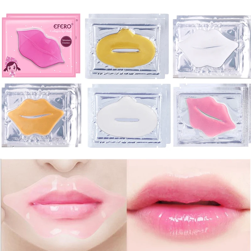 

Collagen Crystal Lip Mask Patches Hydrating Moisturizing Anti Dry Lip Plumper Enhancement Anti Wrinkle for Lips Care Gel Pads