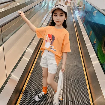 

Baby Girls Clothes Summer Kids Suits for Girls Letter Printing T-shirts and Shorts Two-Piece Children Clothing Tracksuit