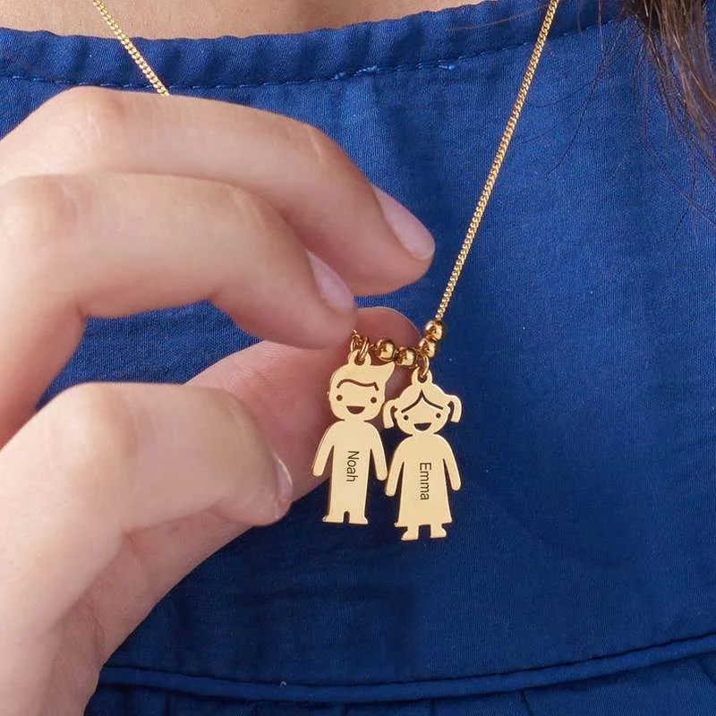 Customized Kids Names Necklaces Boy Girl Children Charms Pendant Choker Jewelry Personalized Family Name Collar Mothers Day Gift uv resin jewelry liquid silicone mold dancing girl high heels makeup tools charms molds for diy decorate making jewelry