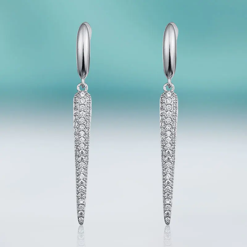 silver MAIKALE, новинка, модные милые циркониевые серьги-гвоздики для женщин, кубический цирконий, золото, серебро, клипса геометрической формы, серьги, ювелирное изделие, подарок - Окраска металла: silver