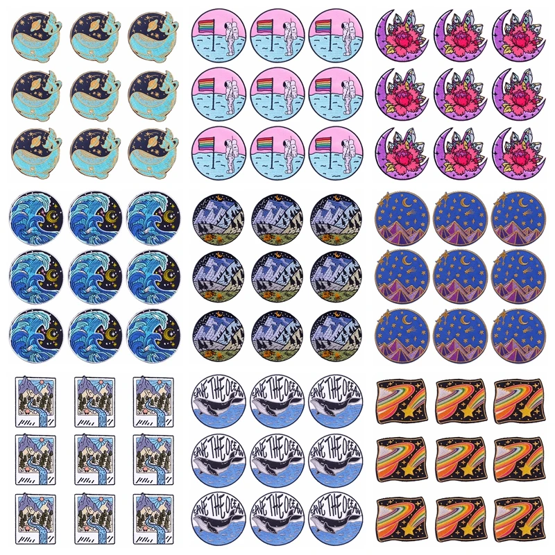 Insignias para ropa, venta al por mayor, parches bordados de aventura al aire libre para calcomanías para ropa, parches de ondas en la ropa DIY|Parches| AliExpress