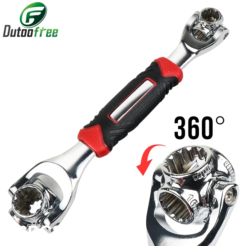 Multi-function Universal Quick Snap Grip Wrench Tiger Wrench Tools Socket Works with Spline Bolts Torx Universial Furniture Car