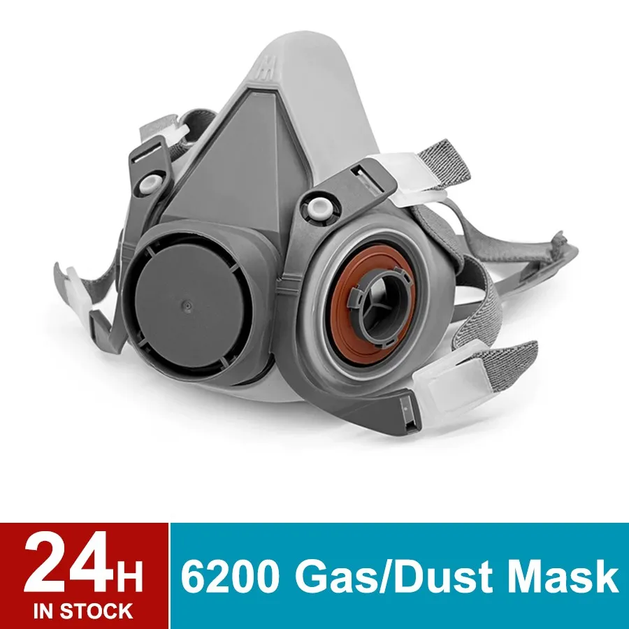 Gas 6200 Schilderen Spray Masker Rubber Materiaal Licht Gewicht Geen Geur Compatibel Met 6001 2091 Snelle Verzending - AliExpress