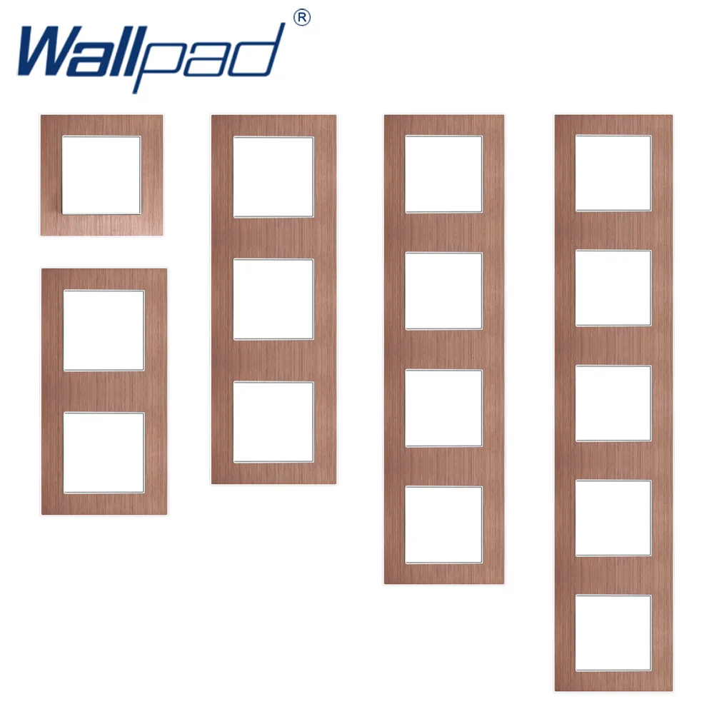 

Wallpad Luxury Brown Aluminum Alloy Panel Frame Hotel Panel Vertical and Horizon Frame 1 2 3 4 5 Frames Panel Only