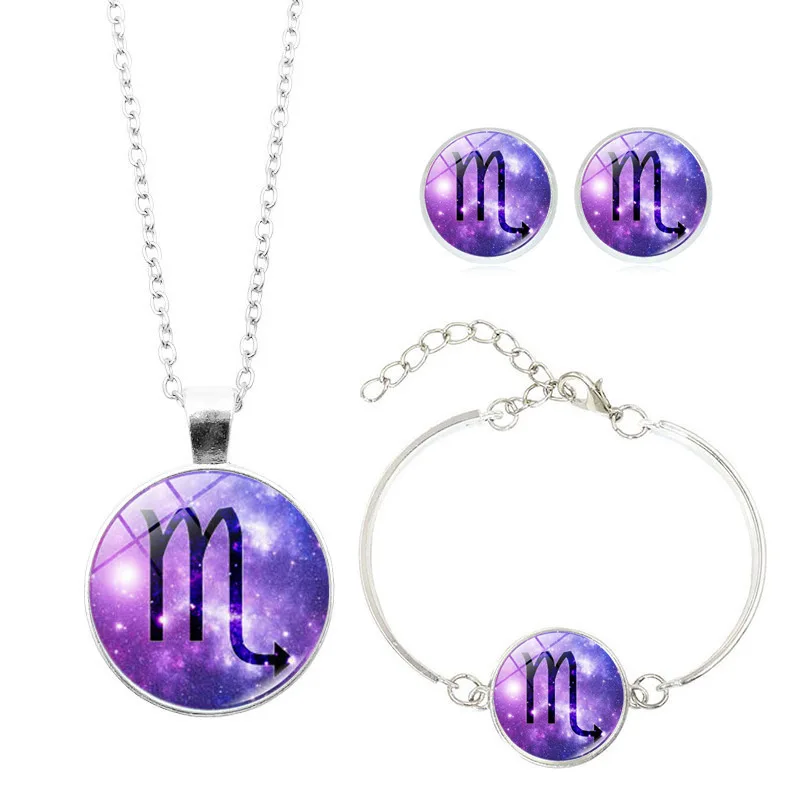 

Europe And America Cool Accessories Hot Sales Creative Chinese Zodiac Bracelets Time Stone Set Glass Pendant Ear Stud