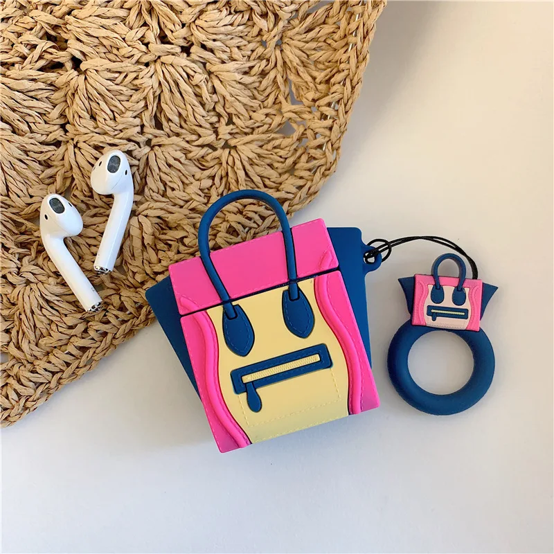 Blue Силиконовый чехол для наушников с Bluetooth для Apple Airpods12, защитный чехол для наушников Air pods - Цвет: Blue