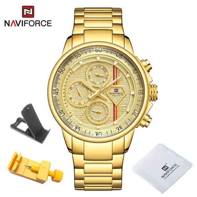 NAVIFORCE Luxury Brand Mens Watches Multi-function Auto Date Waterproof Clock Fashion Casual Quartz Wristwatch Relogio Masculino GG