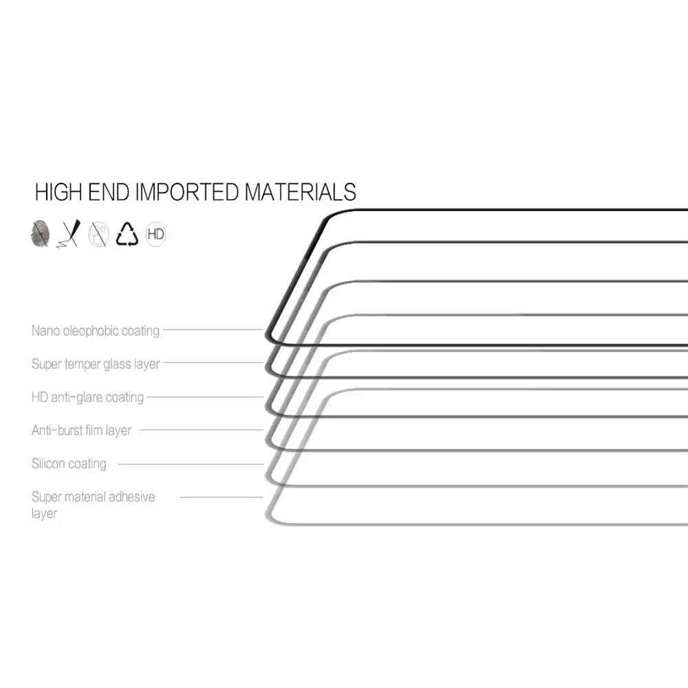 Подлинная NILLKIN полное покрытие CP+ PRO 9H Закаленное стекло протектор экрана Arc Edge для samsung Galaxy A80 A90 мобильных телефонов