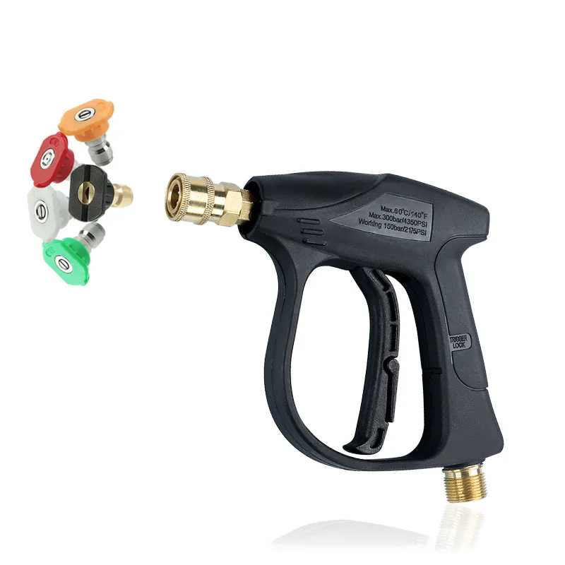 Short Wand High Pressure Washer Handle Gun 3000 PSI Max 5 Pressure