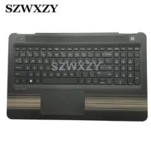 856040-002 для hp Pavilion 15-AU 15-AW Упор для рук верхняя крышка клавиатура с подсветкой Touc hp ad черные золотые полосы