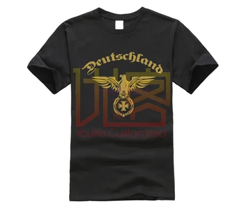 

Deutschland Germany T-Shirt Golden Empire Eagle Cross T Shirt 2019 New 3D T Shirt Men Funny Tee Shirts Short Sleeve Funny Tees