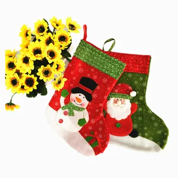 

Christmas Ornaments Home Decore Red Christmas Stocking Home Decoration Nightmare Before Gift Navidad ruffle Cute Designer Socks