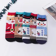 Взрослый Для женщин Для мужчин Носки; Симпатичные тапочки с узором в виде Санта Клаус снеговика и оленя; Рождественский Носки носки для бега и велоспорта Для женщин yoga Баскетбол зима