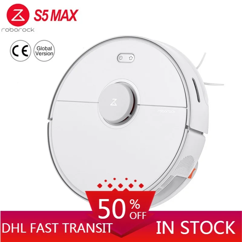 US $510.00 2020 Global Version Roborock S5 Max Robot Laser Navigation Vacuum Cleaner AI Recharge APP WIFI Control Automatic Sweep Sterilize