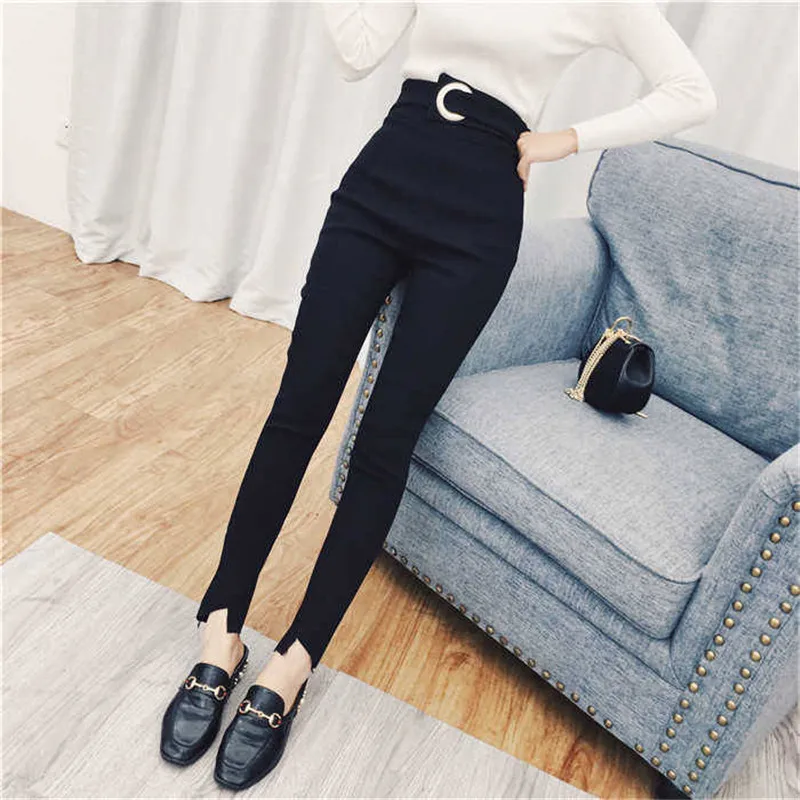 Женские черные джинсы, узкие джинсы, классические узкие брюки с пуговицами на талии, обтягивающие леггинсы, винтажные джинсы с высокой талией для мам, эластичные женские джинсы