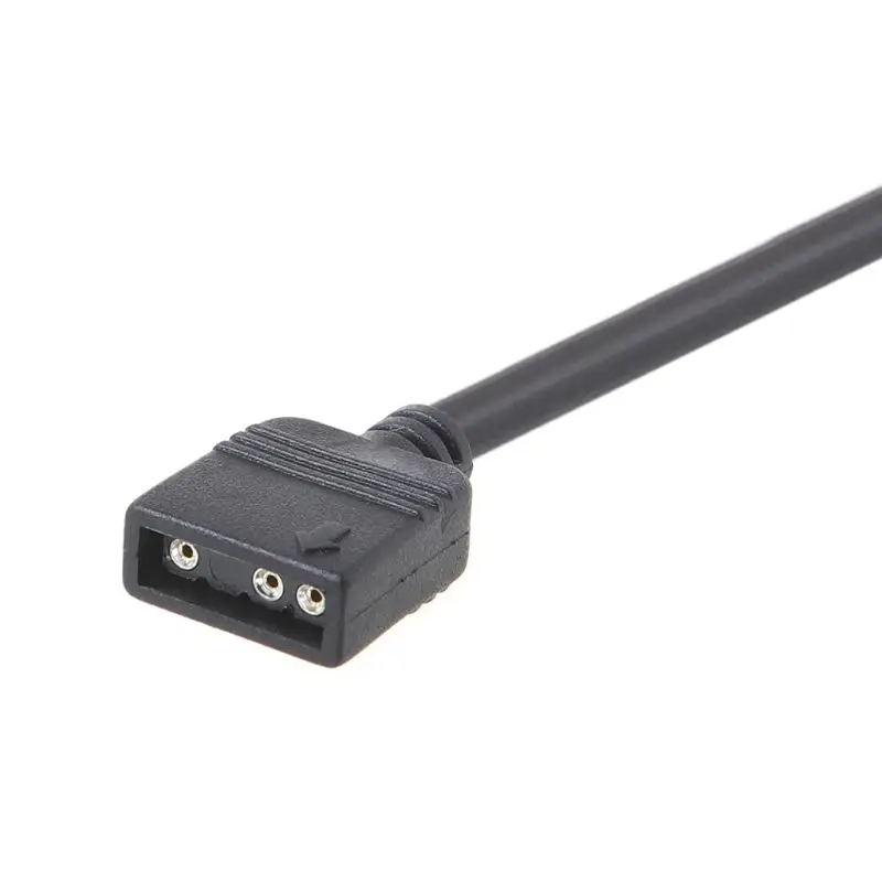 Sara-u 5V 3PIN R-GB V-DG Adapter Line Connector for Motherboard 5V 3Pin V-DG To Normal 3Pin Conversion Cable Black 