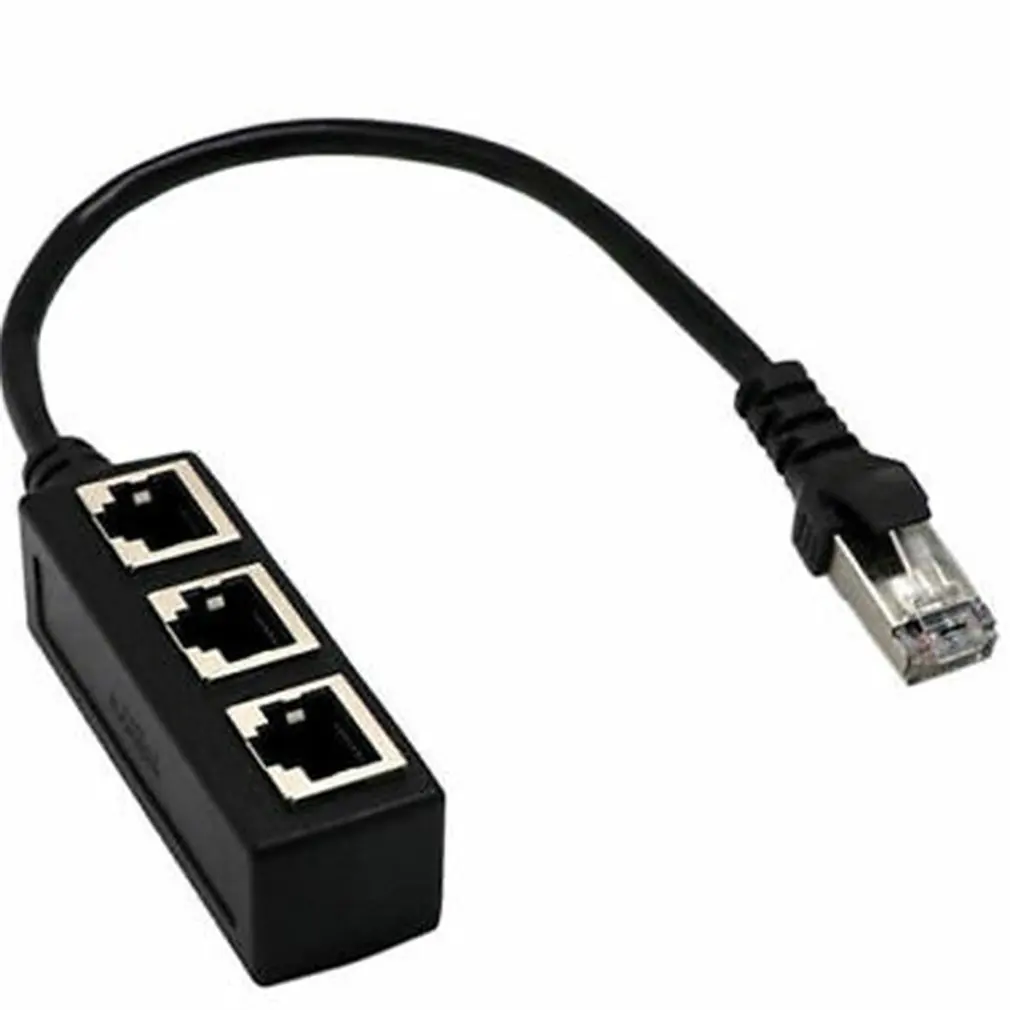 Изысканный дизайн прочный 1 3 порта Ethernet коммутатор RJ45 Y сплиттер Кабель адаптер