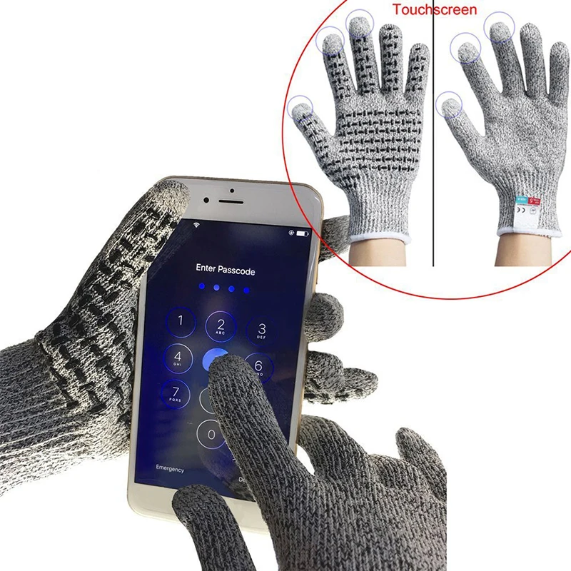 Level 5 Safety Cut-Resistant Gloves Fishing Hunting Kitchen Safety Work Gloves Multi Purpose Steel Wire By Prostormer