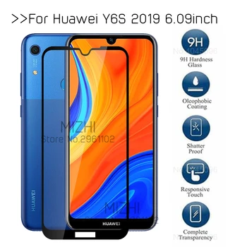 

protective glass for huawei y6s jat-l41 tempered glass on huwei huaweii y6 s y6s y 6s 6.09'' original screen protector film