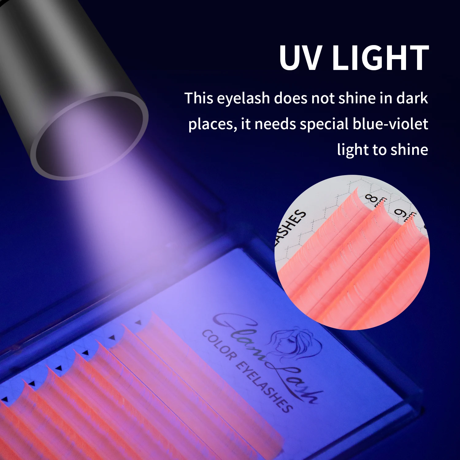 GLAMLASH Lash Extenions Glow in the UV Neon Dark lashes Fluorescent Green Bright Colorful Bulk Classic Individual Eyelash eyelash extensions fake eyelashes eyelash extension eyelash extension lashes false eyelashes