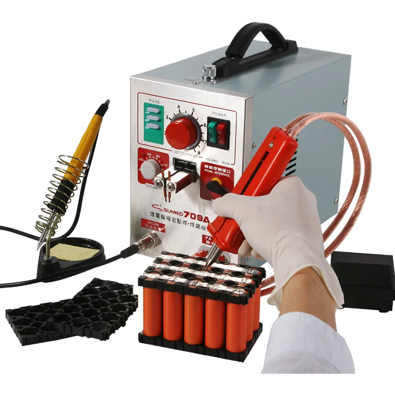 SUNKKO 709A Spot Welder Machine 3.2KW With HB-70B Welder Pen For 18650 Battery Pack Welding Precision Spot Welders