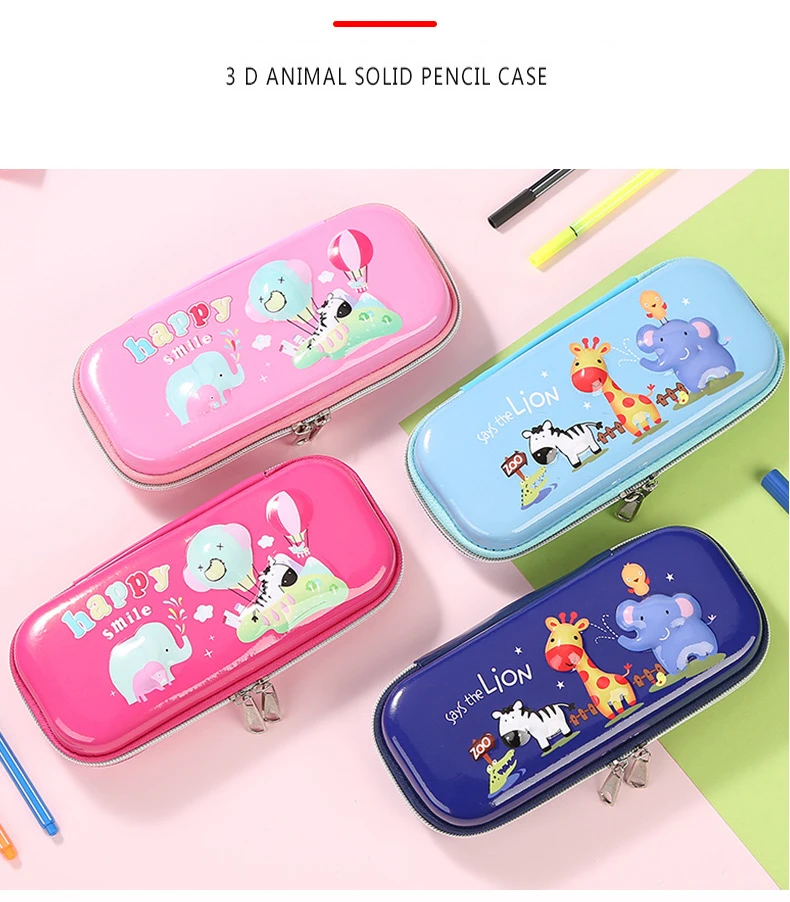 SQUMIDER Creative Pencil Case Cartoon Pencil Box Zipper Large-capacity Bag For Student Gift Cute School Stationery Supplies