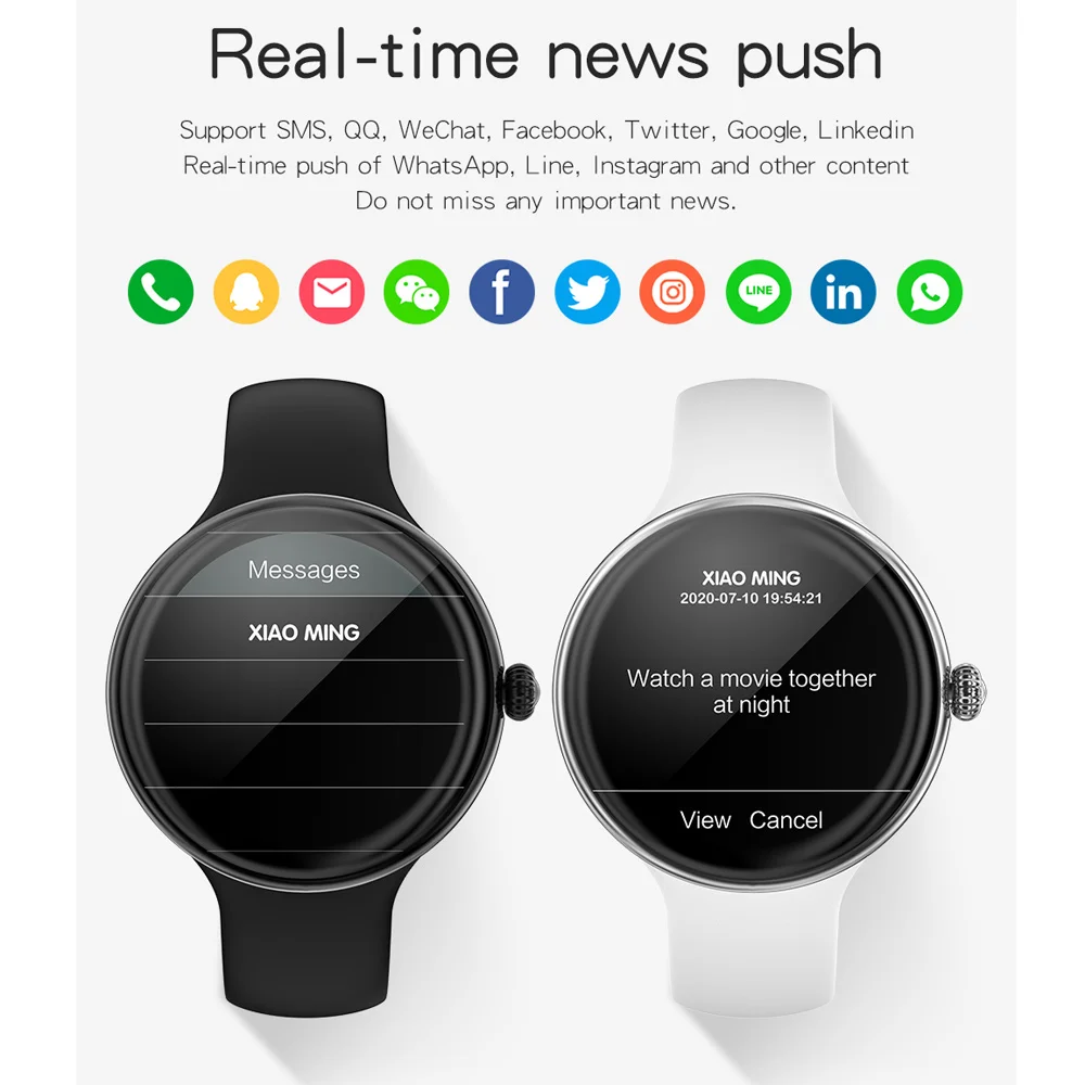 2020 Ladies Smart Watch Women Blood Pressure Heart