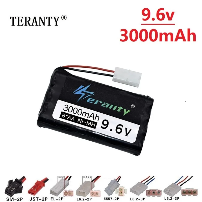 9.6v 3000mah Rechargeable Battery For Rc toys Cars Tanks Robots Gun NiMH Battery AA 9.6v 2400mah Batteries Pack For Rc Boat 1PCS